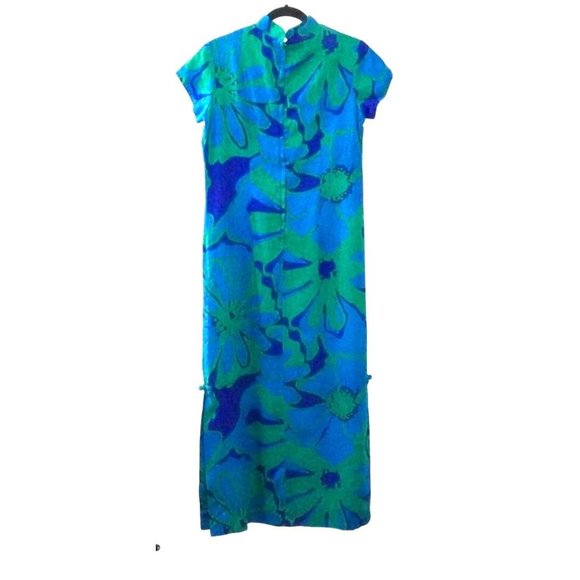 Vintage 60's Hawaiian Dress Liberty House by Sydney Polynesian Aloha Maxi Cheong - Picture 5 of 10